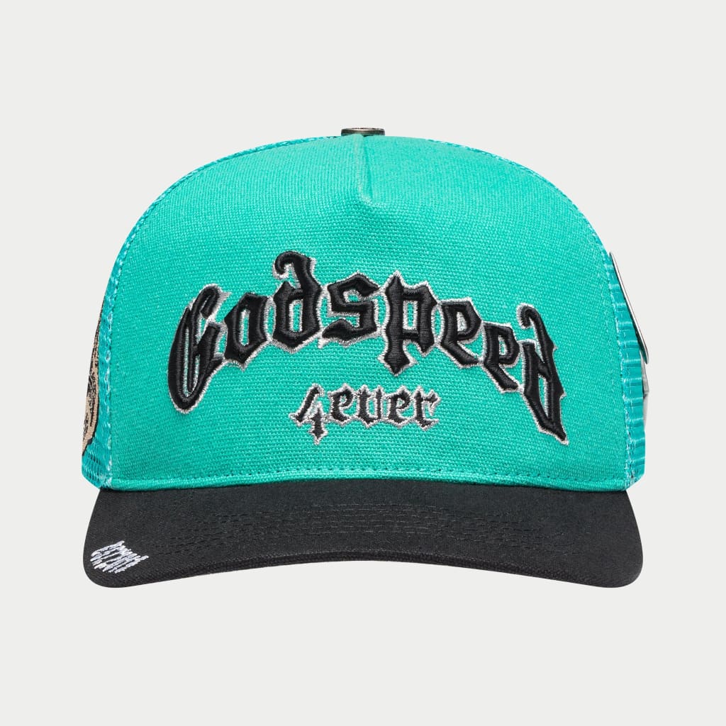 Godspeed Forever Trucker Hat Turquoise/Black