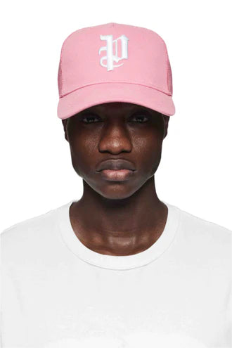 Purple Brand P Logo Trucker Hat Pink