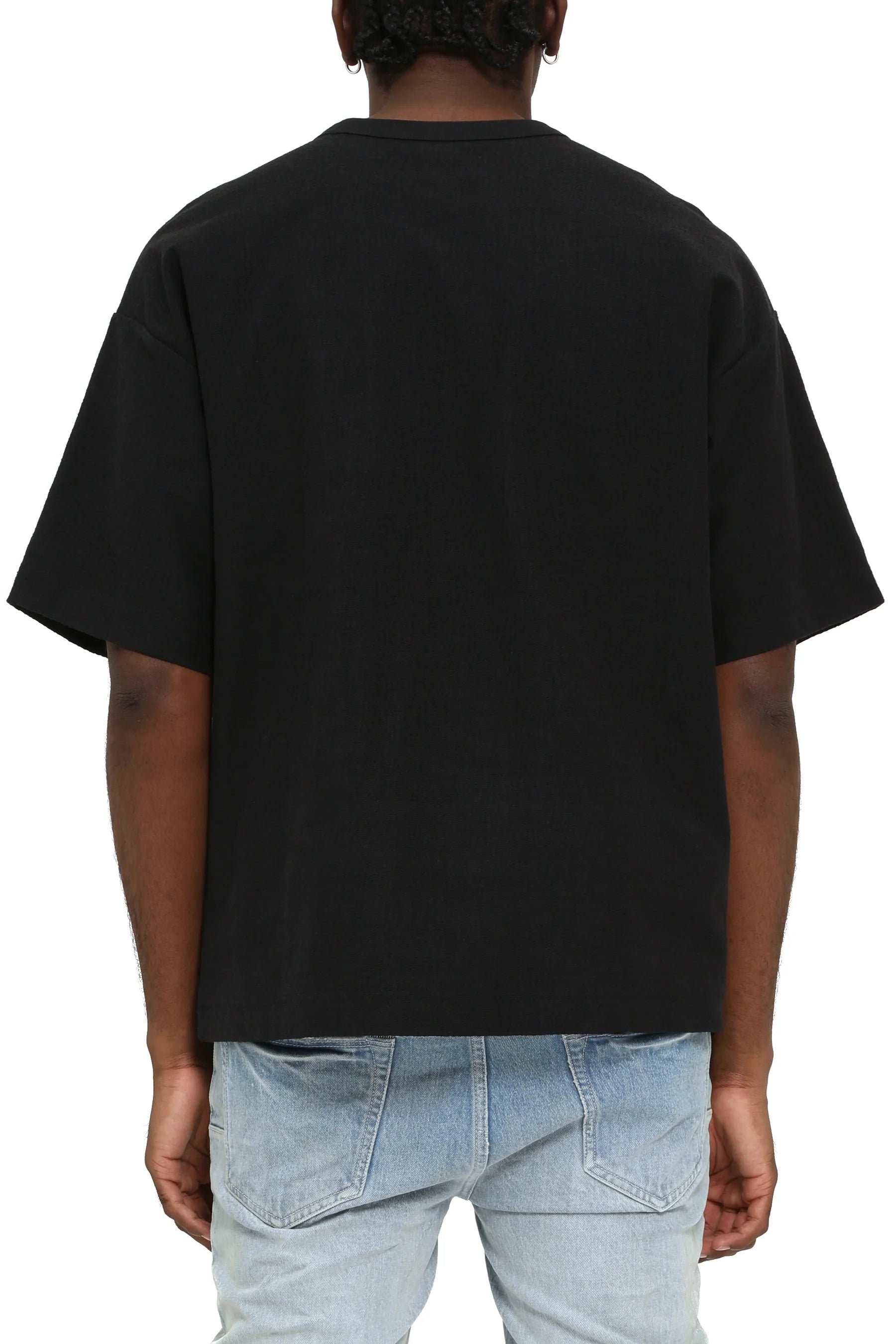 Purple Brand Meltdown Black T Shirt M1057-HJBD425