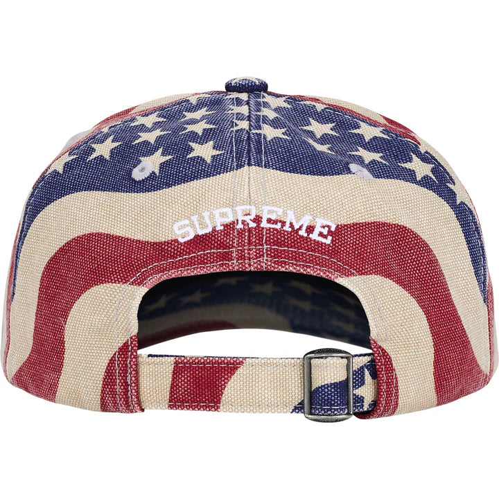Supreme Pigment Coated S Logo 6-Panel Flag Hat