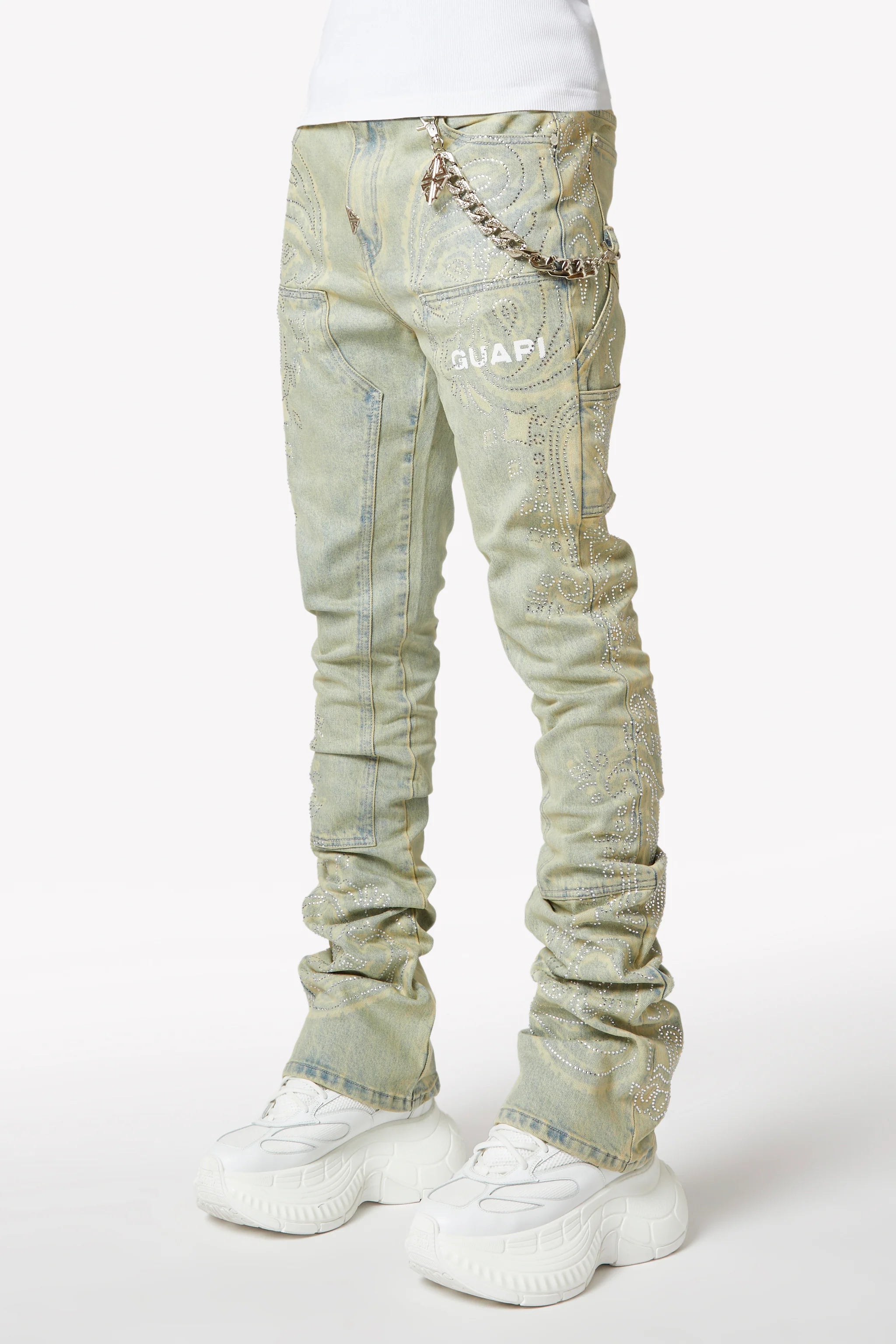 Guapi Vintage Paisley Denim Jeans