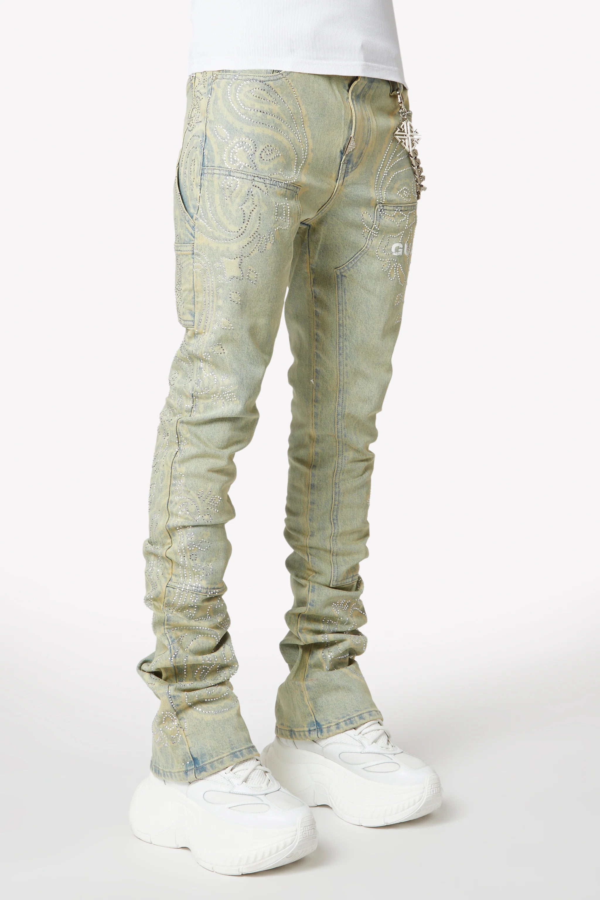 Guapi Vintage Paisley Denim Jeans