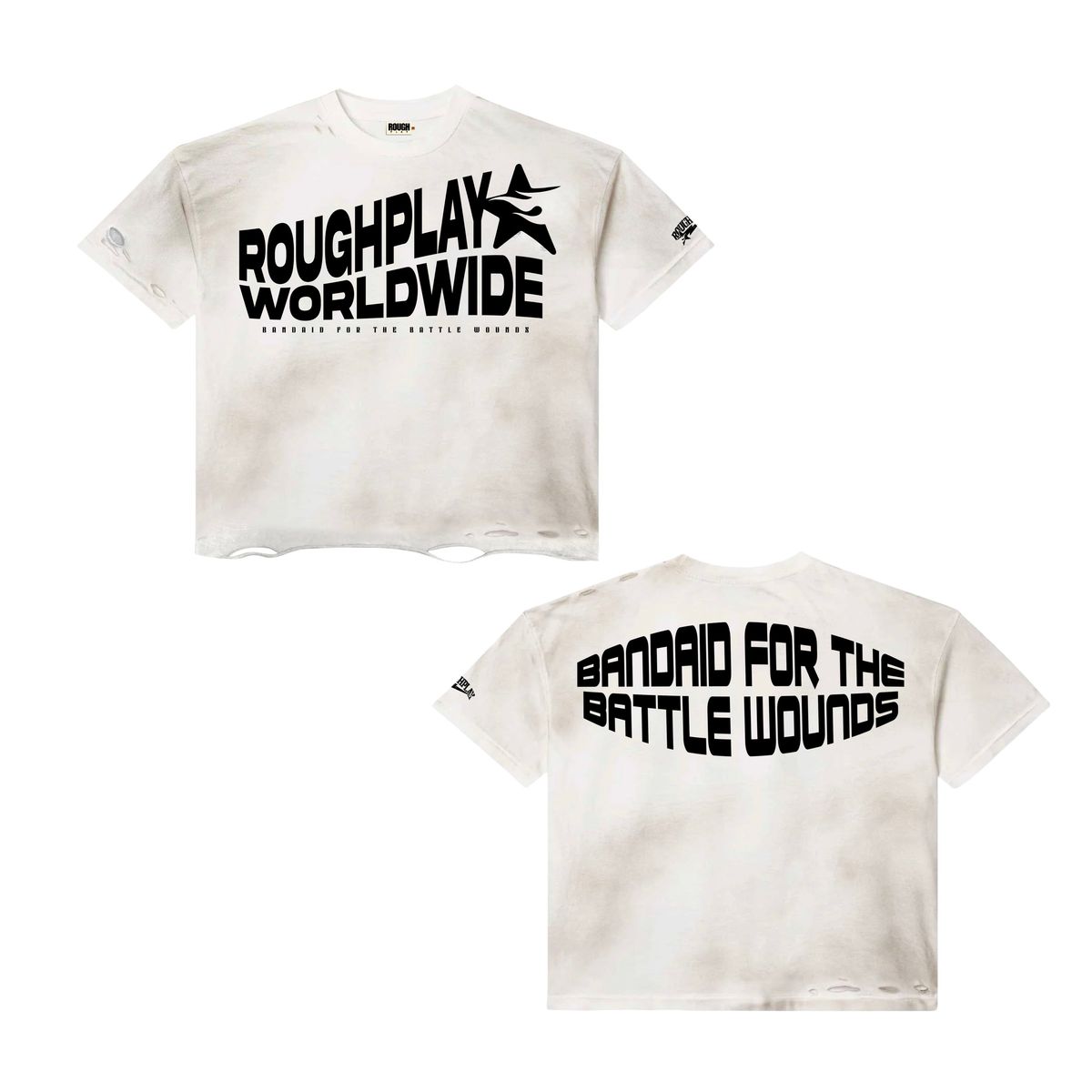 RoughPlay Worldwide Shortsleeve T-Shirt In White/Black