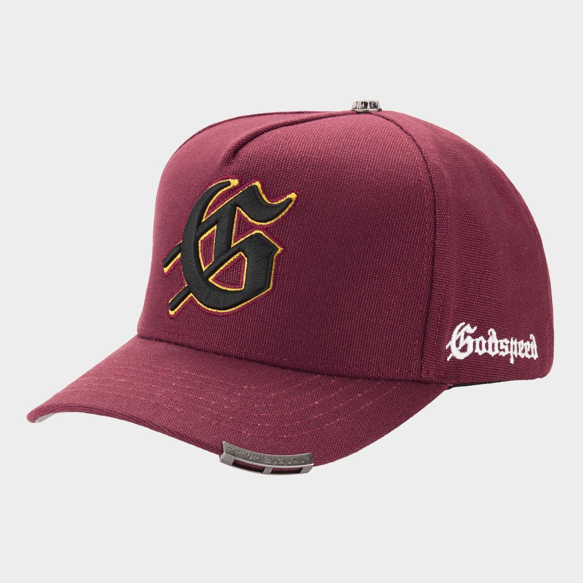 Godspeed Forever G Logo Insignia Red Wine MIA Trucker Hat