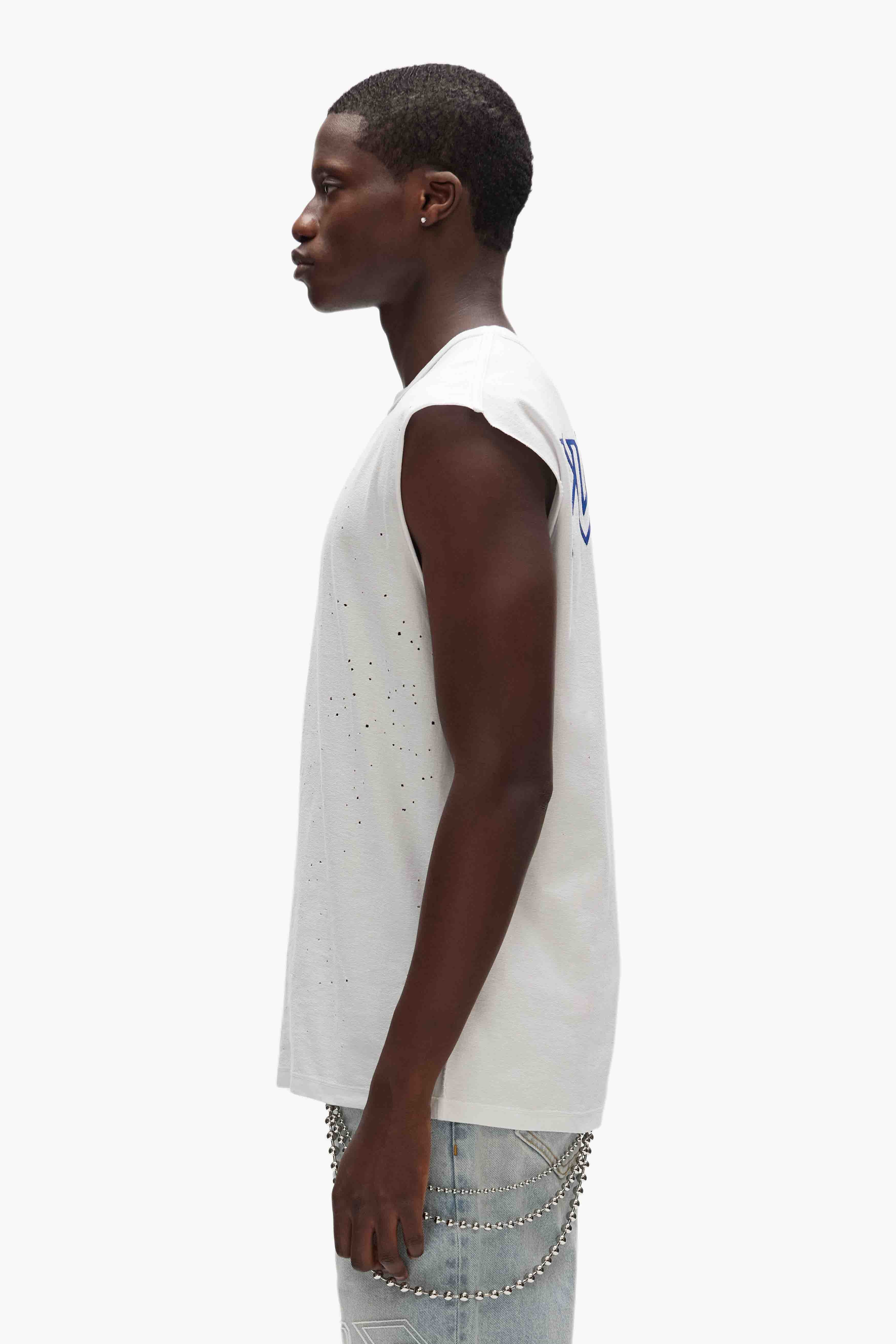 Purple Brand Metal Tank Top In Light Indigo