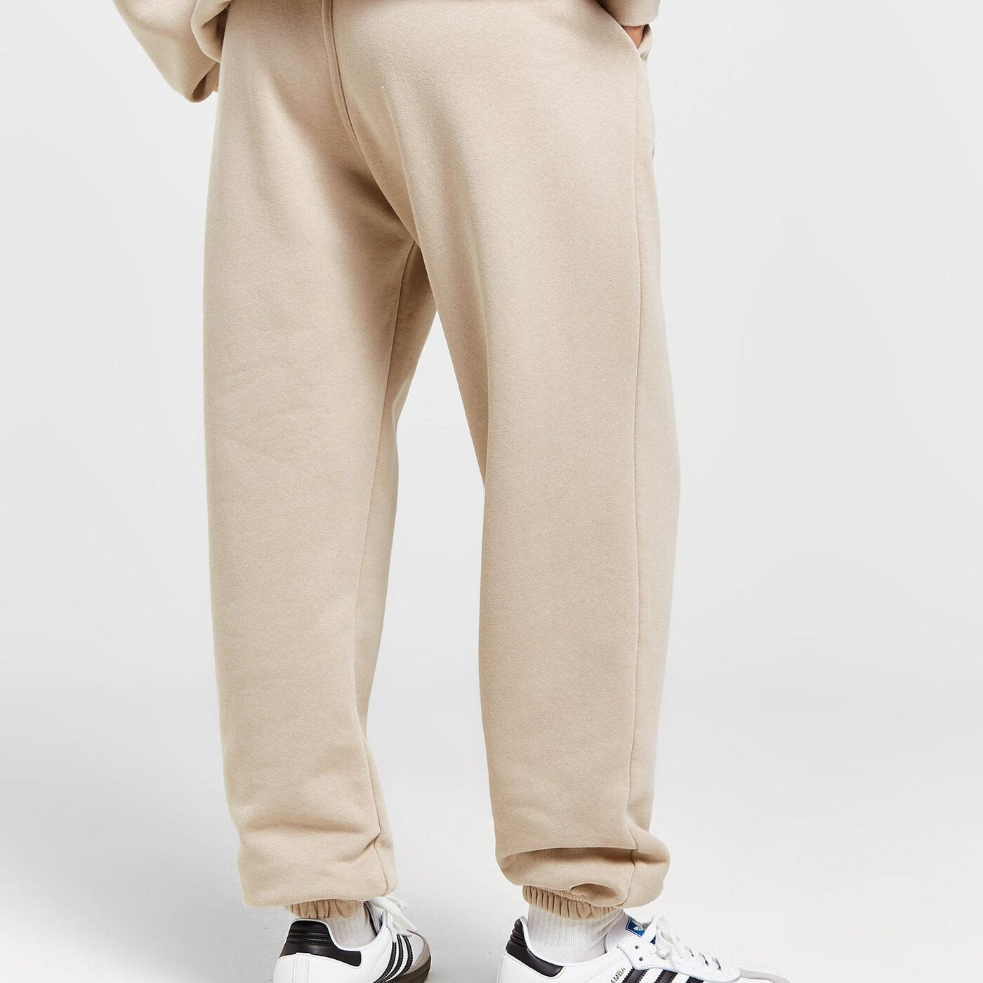 Adidas Originals Essentials Fleece Joggers In Beige IW0400